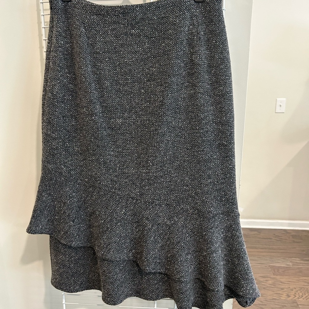 Rene Lezard Wool Flounce Skirt